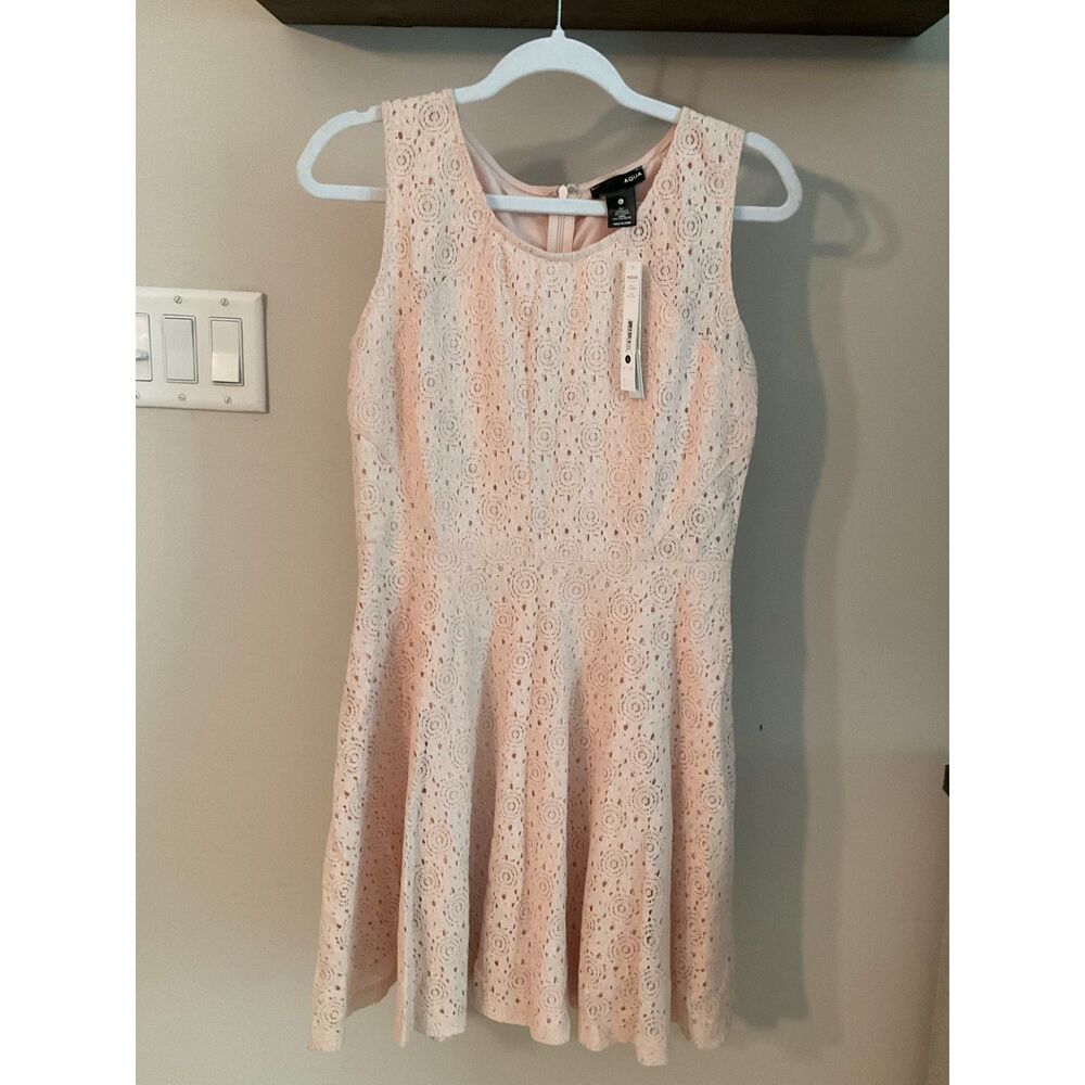 Aqua - Pale Pink Blush - Lace Dress - Large - Brand New With Tags!